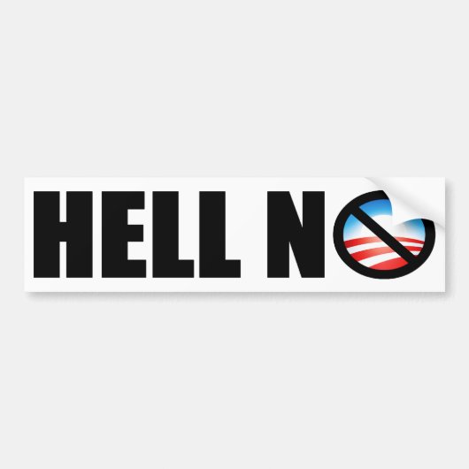 Barack Obama 2012? Verdomme nee! Bumpersticker (Voorkant)