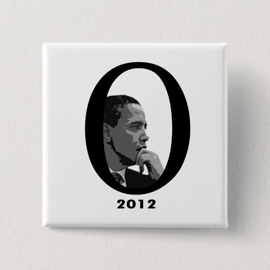 Barack Obama 2012 Vierkante Button 5,1 Cm (Voorkant)