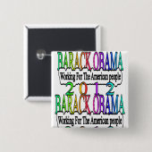 BARACK OBAMA 2012 VIERKANTE BUTTON 5,1 CM (Voorkant /achterkant)