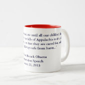 Barack Obama 2013 Inauguration Speech Tweekleurige Koffiemok (Voorkant rechts)