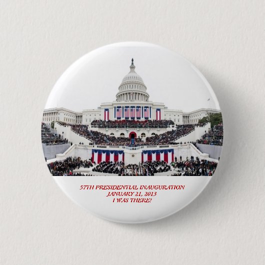 Barack Obama 2de inauguratie "Ik was er!" pop Ronde Button 5,7 Cm (Voorkant)