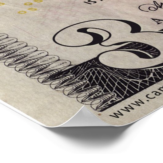 Barack Obama $3 Bill Poster (Hoek)