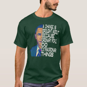 Barack Obama 44e Amerikaanse Politieke Citaten T-shirt