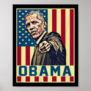 Barack Obama 44e Amerikaanse President Pop Art Vin Poster