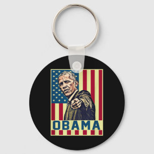 Barack Obama 44e Amerikaanse President Pop Art Vin Sleutelhanger