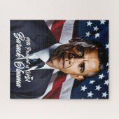 Barack Obama 44e President & Amerikaanse vlag Legpuzzel (Horizontaal)