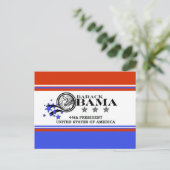 Barack Obama 44e President Briefkaart (Staand voorkant)