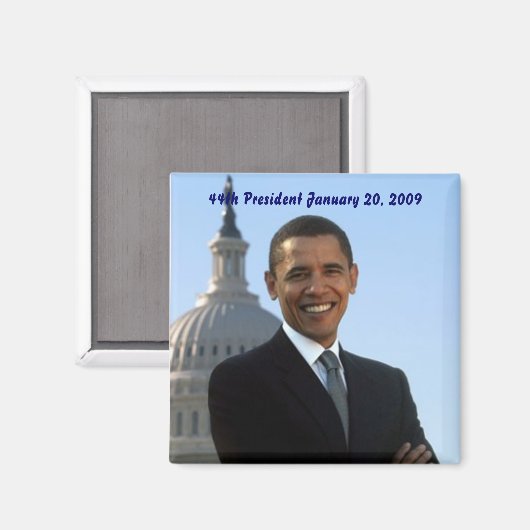 Barack-Obama 44e President Magneet (Voorkant / Achterkant)