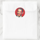 Barack Obama 44e President Ronde Sticker (Tas)