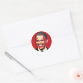 Barack Obama 44e President Ronde Sticker (Envelop)