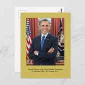 Barack Obama, 44e President van de Verenigde State Briefkaart (Voorkant / Achterkant)