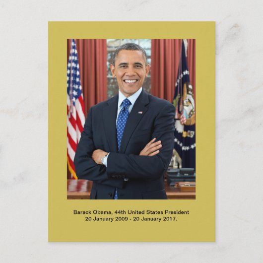 Barack Obama, 44e President van de Verenigde State Briefkaart (Voorkant)