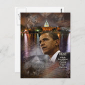 Barack Obama 44e President van de Verenigde Staten Briefkaart (Voorkant / Achterkant)