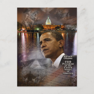 Barack Obama 44e President van de Verenigde Staten Briefkaart