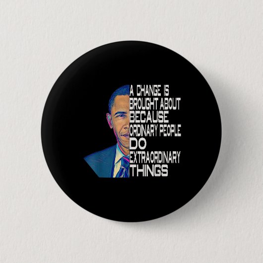 Barack Obama 44e President van de VS Ronde Button 5,7 Cm (Voorkant)