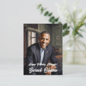 Barack Obama 44e verjaardag van de president Briefkaart (Staand voorkant)