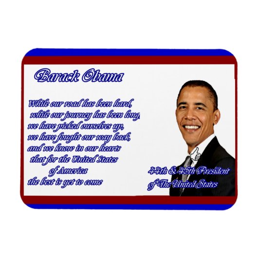 Barack Obama,44th&45 _Premium Flexi Magnet Magneet (Horizontaal)