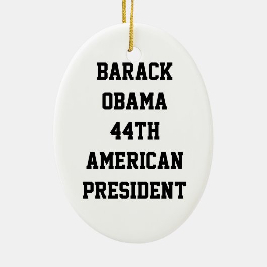 BARACK OBAMA,44TH U.S.A. PRESIDENT versieren Keramisch Ornament (Achterkant)