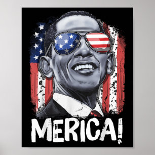 Barack Obama 4 juli Amerikaanse Mannen Vrouwen USA Poster