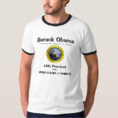 Barack Obama - Adult Ringer T-Shirt (Voorkant)