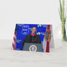 Barack Obama - Afstuderen Wenskaart-M Kaart