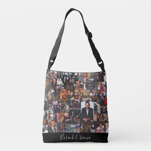 Barack Obama All-Over Body Canvas tas (Achterkant)