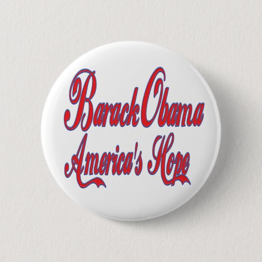 Barack Obama America's Hope Ronde Button 5,7 Cm (Voorkant)