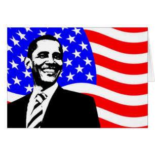 Barack Obama Amerikaanse vlag