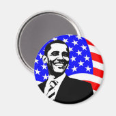 Barack Obama Amerikaanse vlag Magneet (Voorkant / Achterkant)