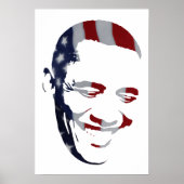 Barack Obama - Amerikaanse vlag - Poster (Voorkant)
