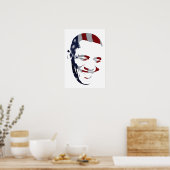 Barack Obama - Amerikaanse vlag - Poster (Keuken)