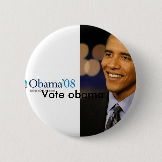 Barack Obama &apos;08 desktopbehangsel, stem o... Ronde Button 5,7 Cm