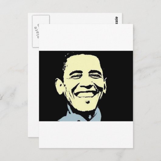 Barack Obama Art Briefkaart (Voorkant / Achterkant)