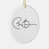 BARACK OBAMA AUTOGRAPH -.png Keramisch Ornament (Rechts)
