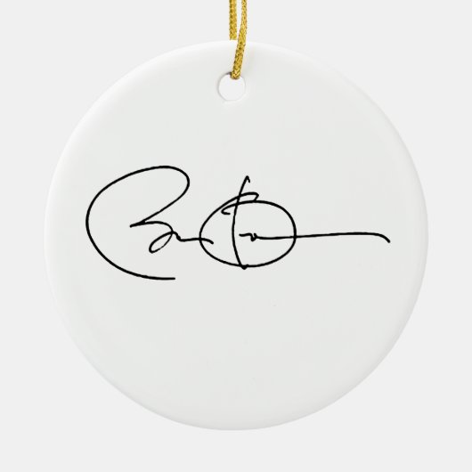 BARACK OBAMA AUTOGRAPH -.png Keramisch Ornament (Voorkant)