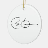 BARACK OBAMA AUTOGRAPH -.png Keramisch Ornament (Links)