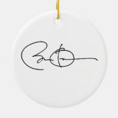 BARACK OBAMA AUTOGRAPH -.png Keramisch Ornament (Achterkant)