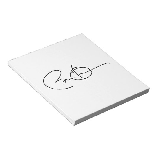 BARACK OBAMA AUTOGRAPH -.png Notitieblok (Schuin)
