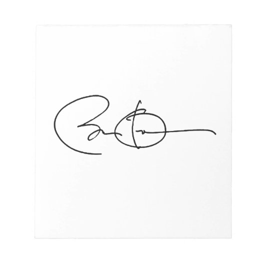 BARACK OBAMA AUTOGRAPH -.png Notitieblok (Voorkant)