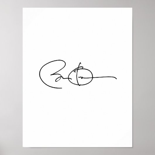 BARACK OBAMA AUTOGRAPH -.png Poster (Voorkant)