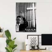 Barack Obama B&W Poster (Thuiskantoor)