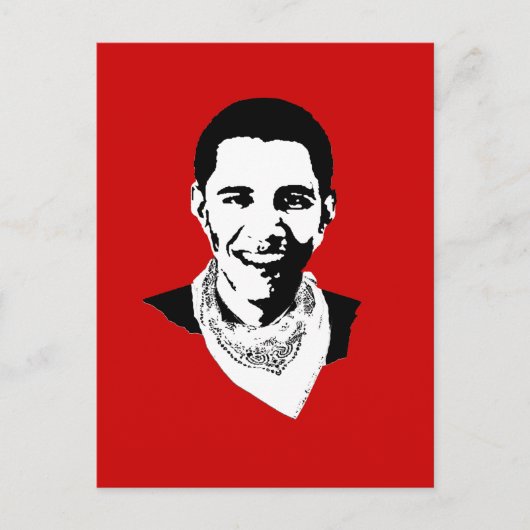 Barack Obama Bandana Briefkaart (Voorkant)