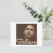 Barack Obama Believe Briefkaart (Staand voorkant)