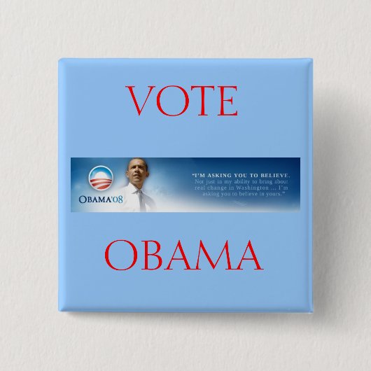 Barack OBAMA - Believe Button (Voorkant)