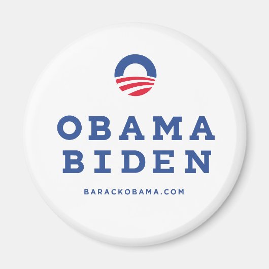 Barack Obama Biden 2012 met O-Logo Magneet (Voorkant)