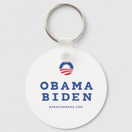 Barack Obama Biden 2012 met O-Logo Sleutelhanger (Voorkant)