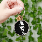 Barack Obama Black & White Profile Sleutelhanger (Hand)