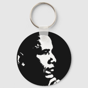 Barack Obama Black & White Profile Sleutelhanger