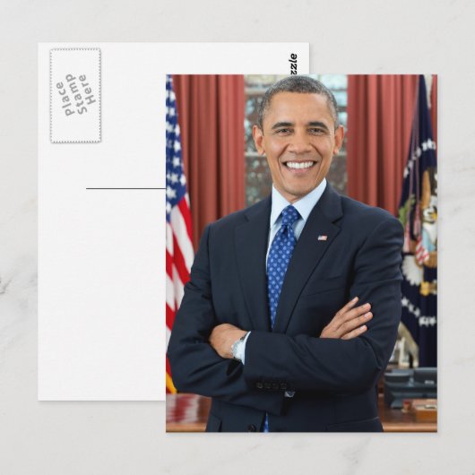 Barack Obama Briefkaart (Voorkant / Achterkant)