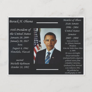 Barack Obama Briefkaart